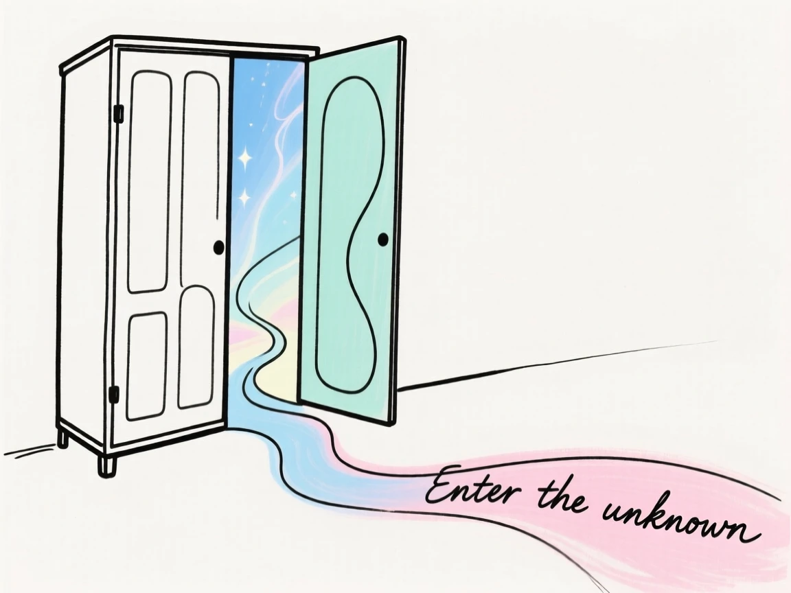 A wardrobe leading to a magical world