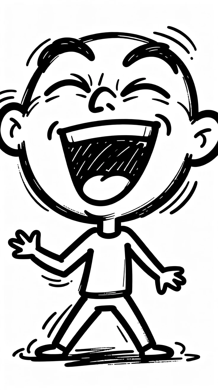 A person laughing uncontrollably at their own joke before anyone else gets it.