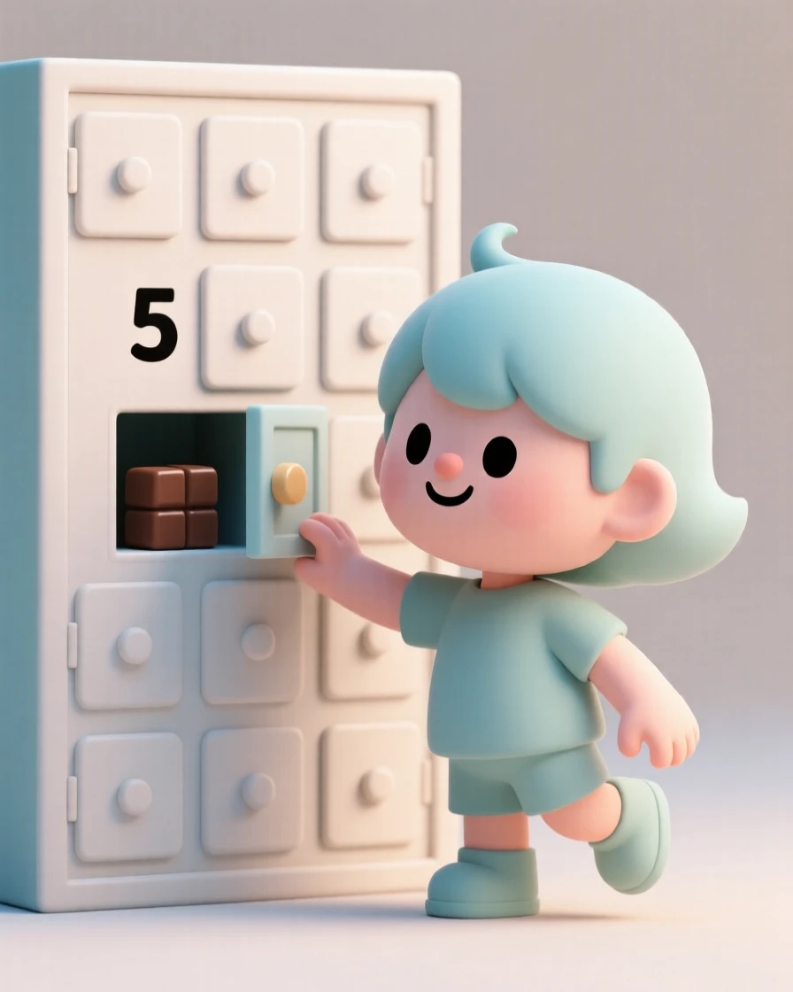 A joyful child opens an advent calendar door, delighted to find a tiny chocolate treat inside.
