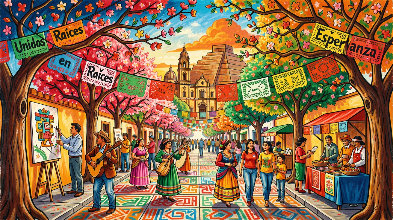 A grand boulevard lined with blossoming trees in spring