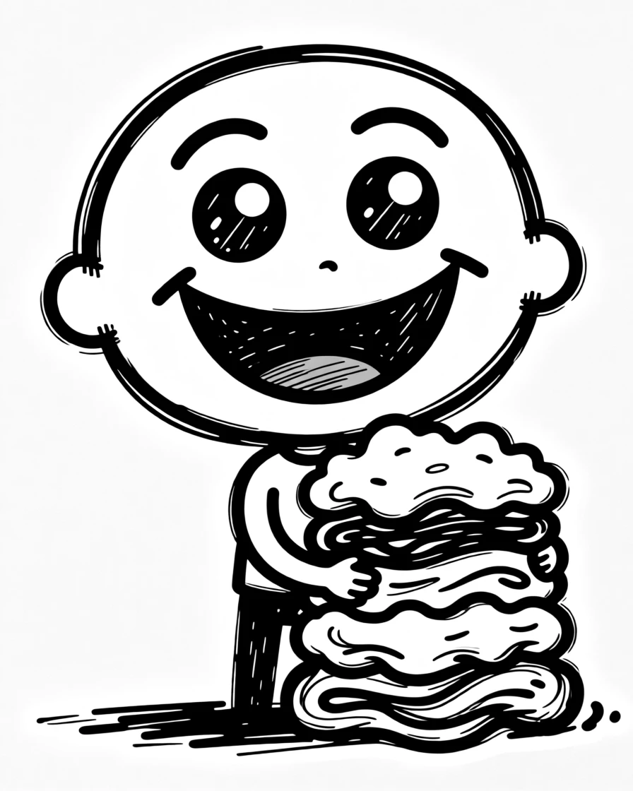 A person happily burying their face in a fresh stack of warm laundry.