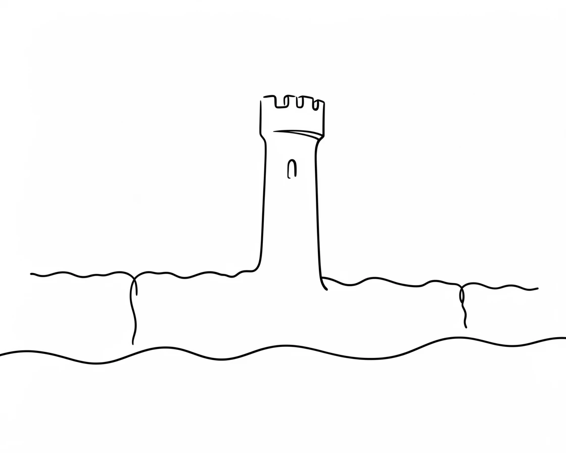 A historic stone watchtower standing along an ancient city wall