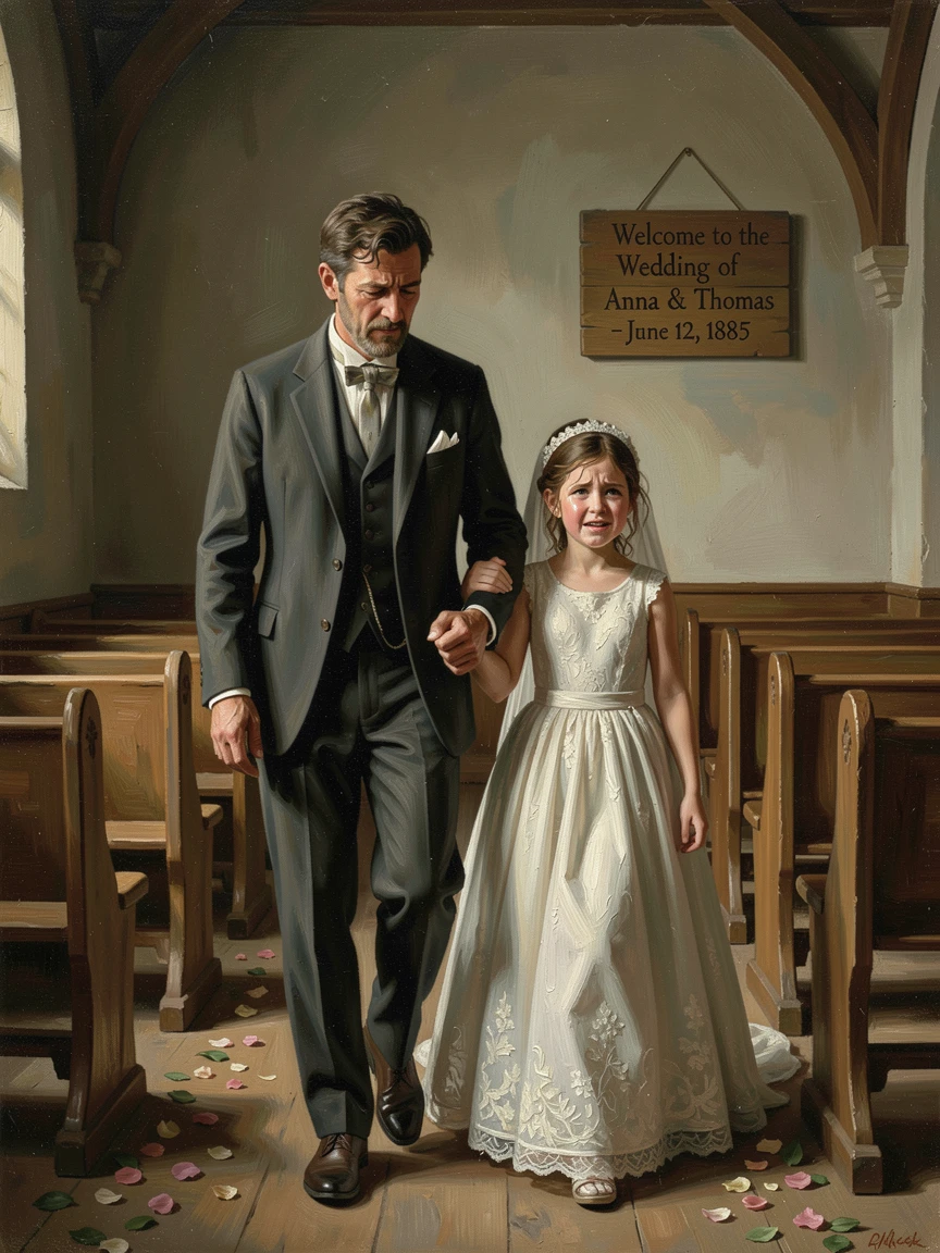 A father walking his daughter down the aisle, both fighting back tears, with emotion and triumph radiating clearly from every face, offering a genuinely moving and unforgettable emotional moment