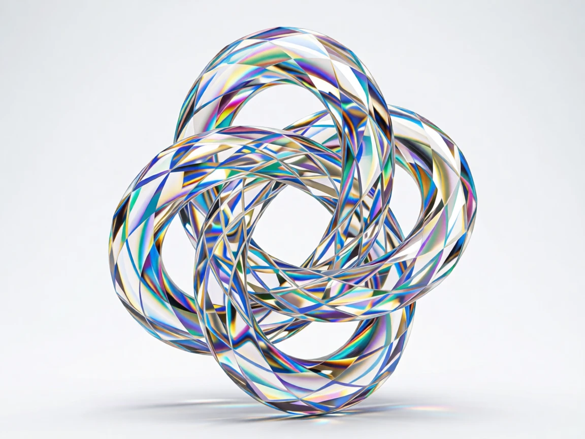 An abstract composition of vivid smoke rings forming interlocking geometric shapes.
