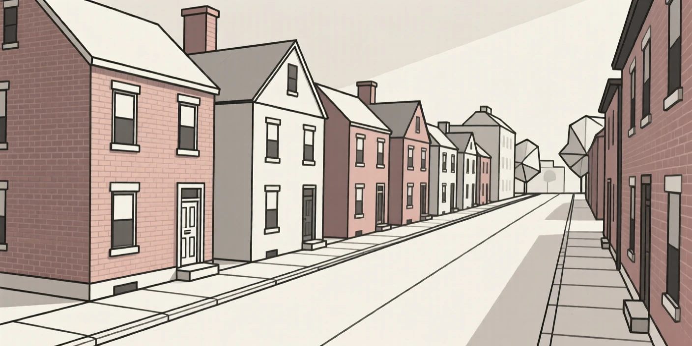 A historic Boston street lined with brick townhouses