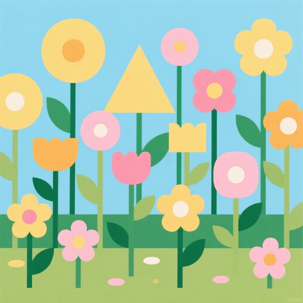 A summer garden bursting with blooming flowers