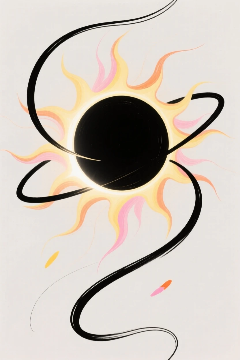 A solar eclipse in totality