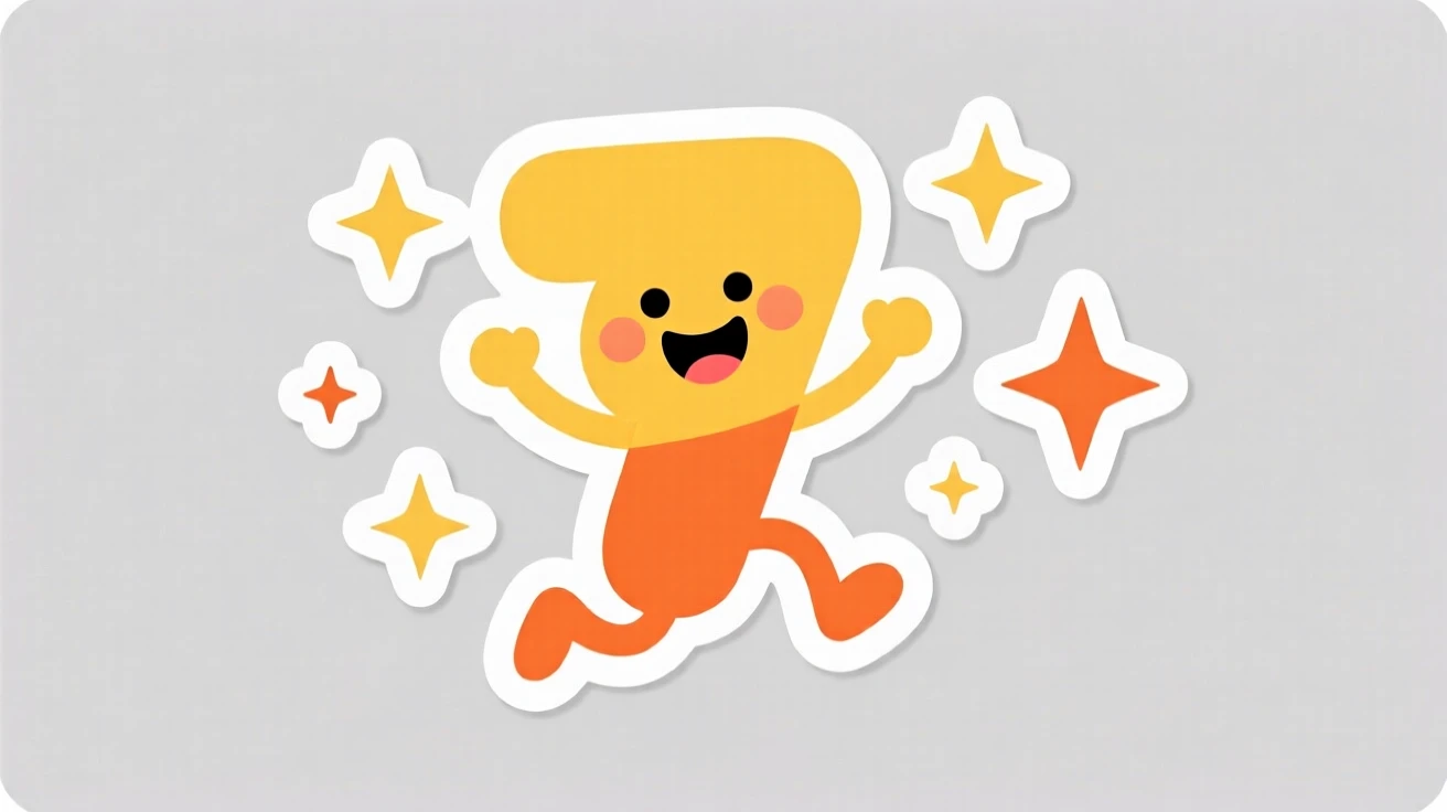 A bright and friendly cheerful number 7 jumping with excitement, surrounded by sparkles of curiosity, perfect for a classroom or nursery.