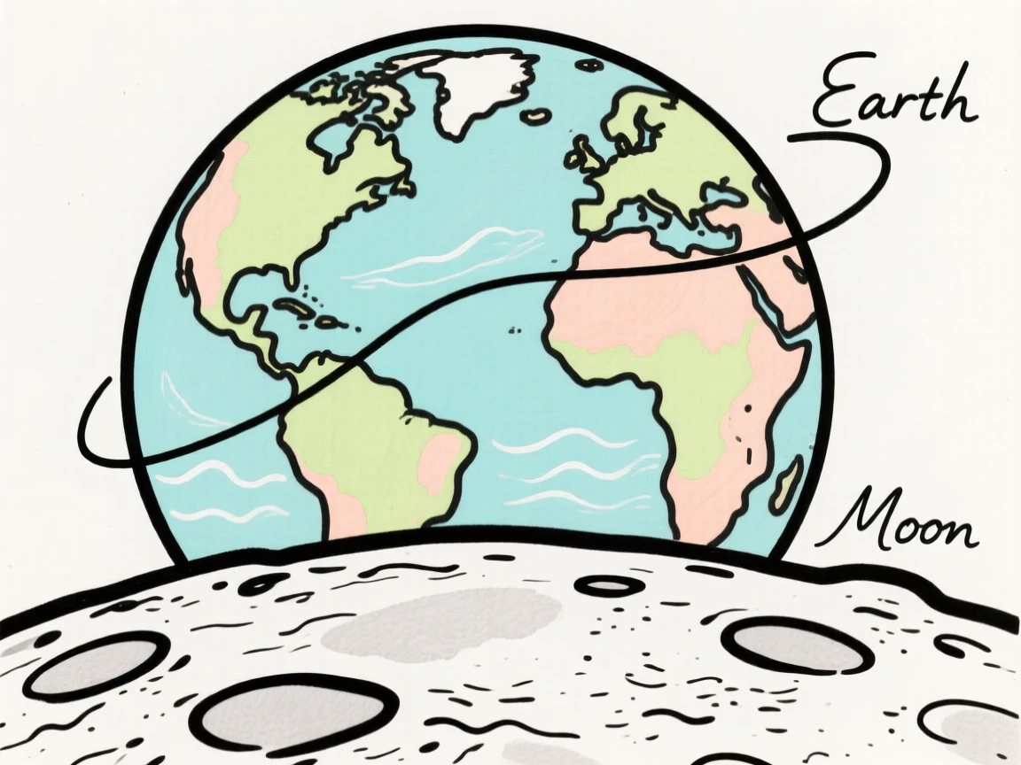 Earth as seen from the moon