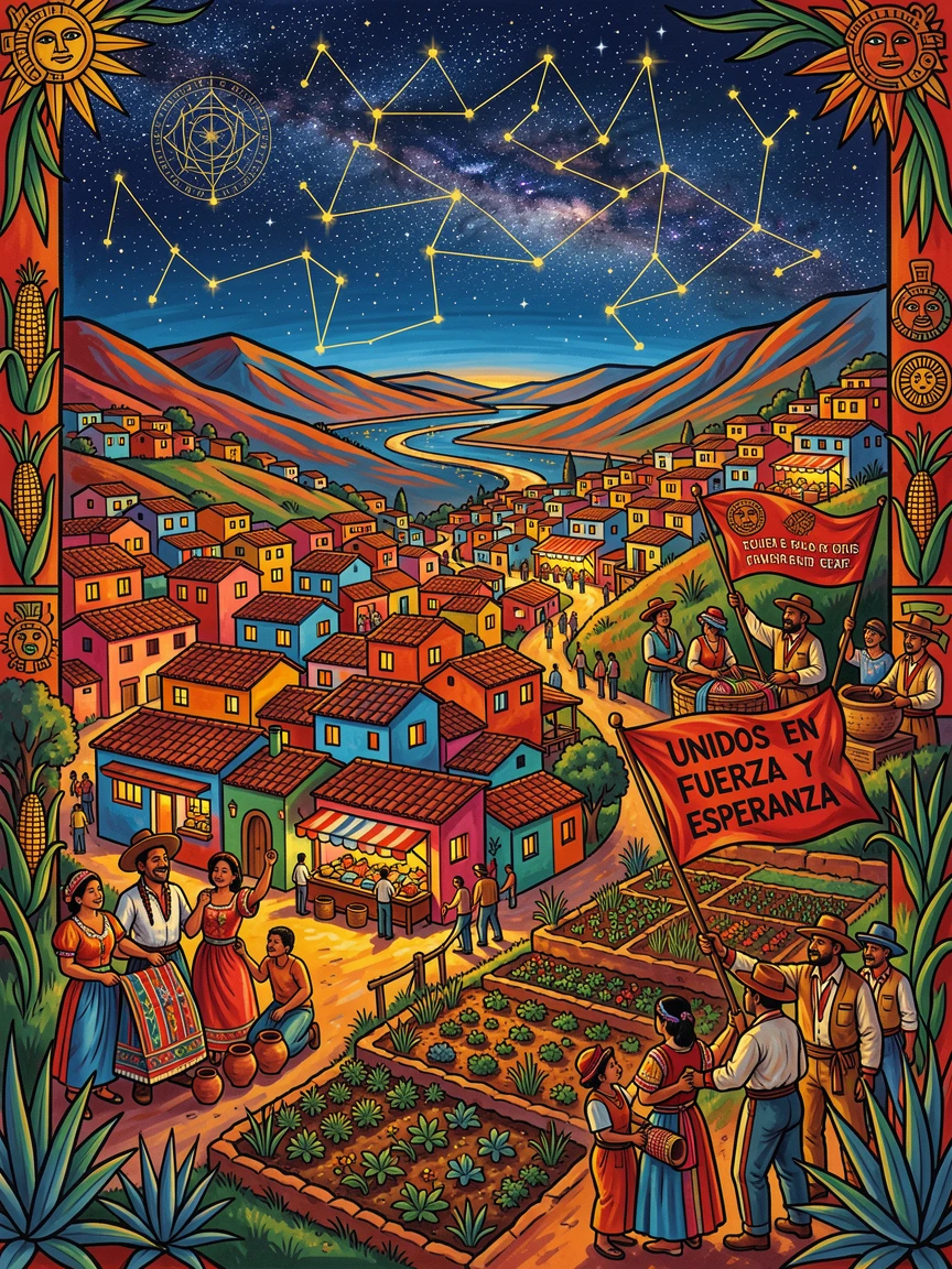 A hillside city overlook glowing under a blanket of stars