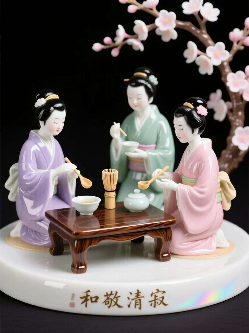 A vibrant traditional tea ceremony celebration, rich with vibrant color and pageantry.