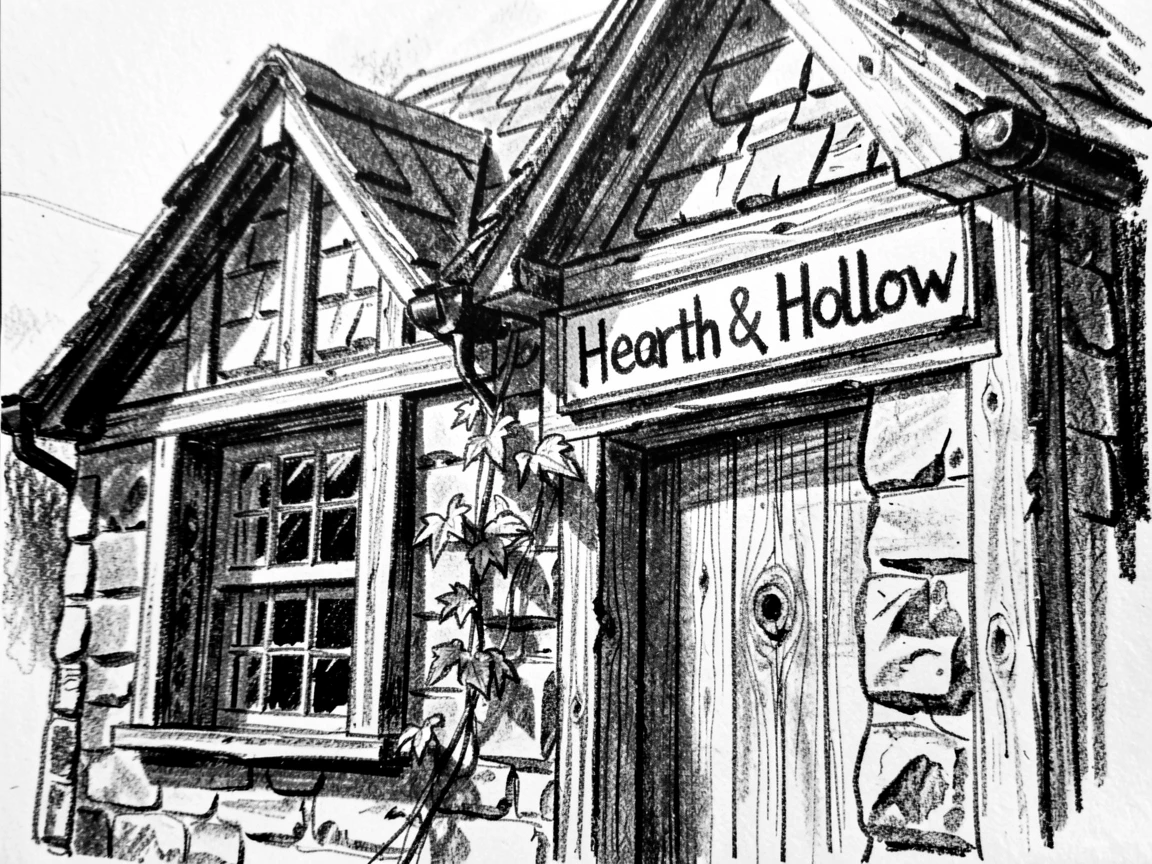 An old English countryside cottage with intricate details visible up close.
