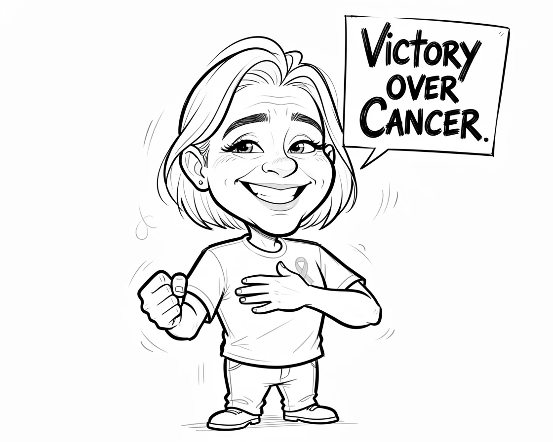 [Inspirational & Emotional Scenes] Touching, uplifting scene of a grateful cancer survivor standing proud after a hard-won victory, evoking deep emotion