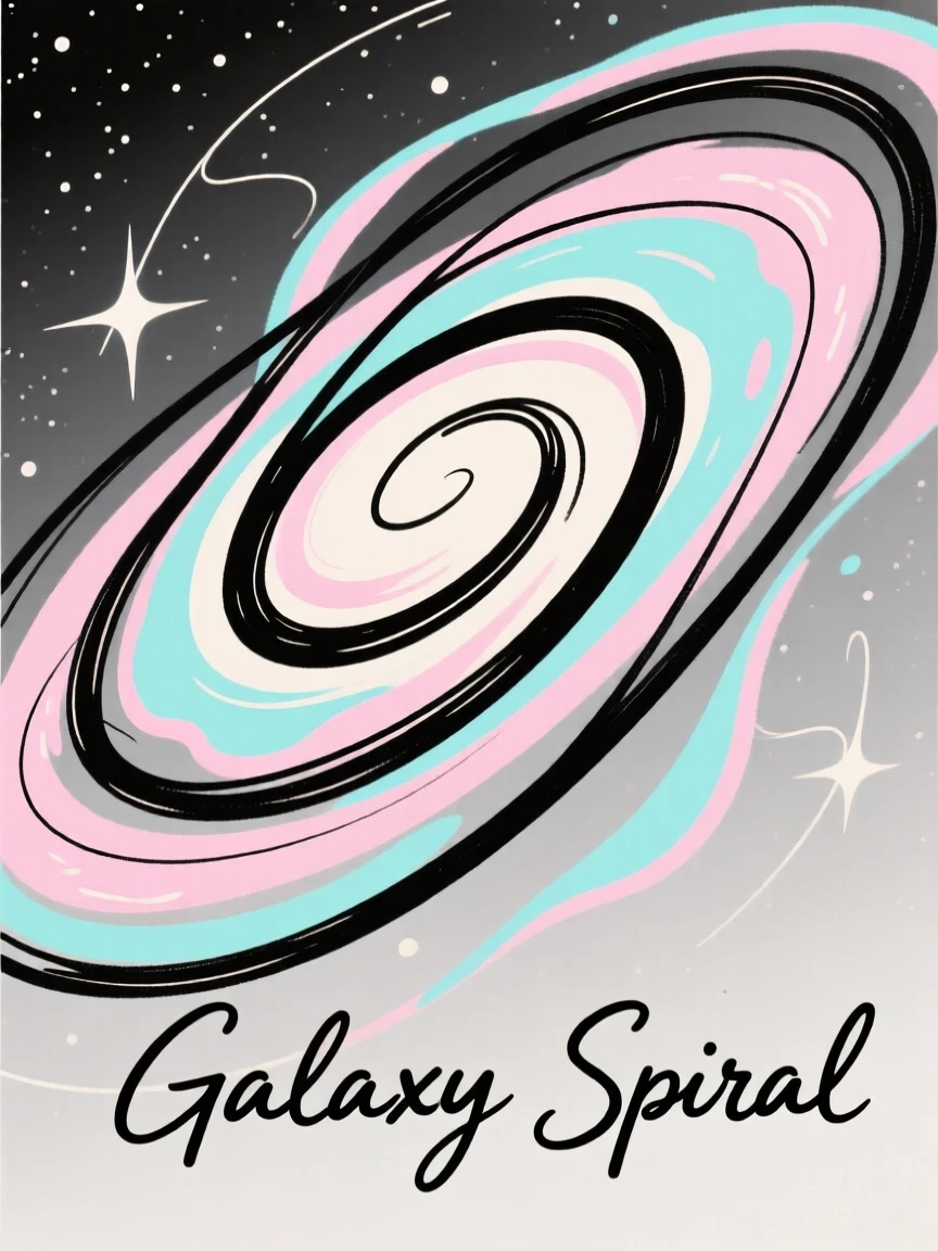 A galaxy spiral viewed from afar