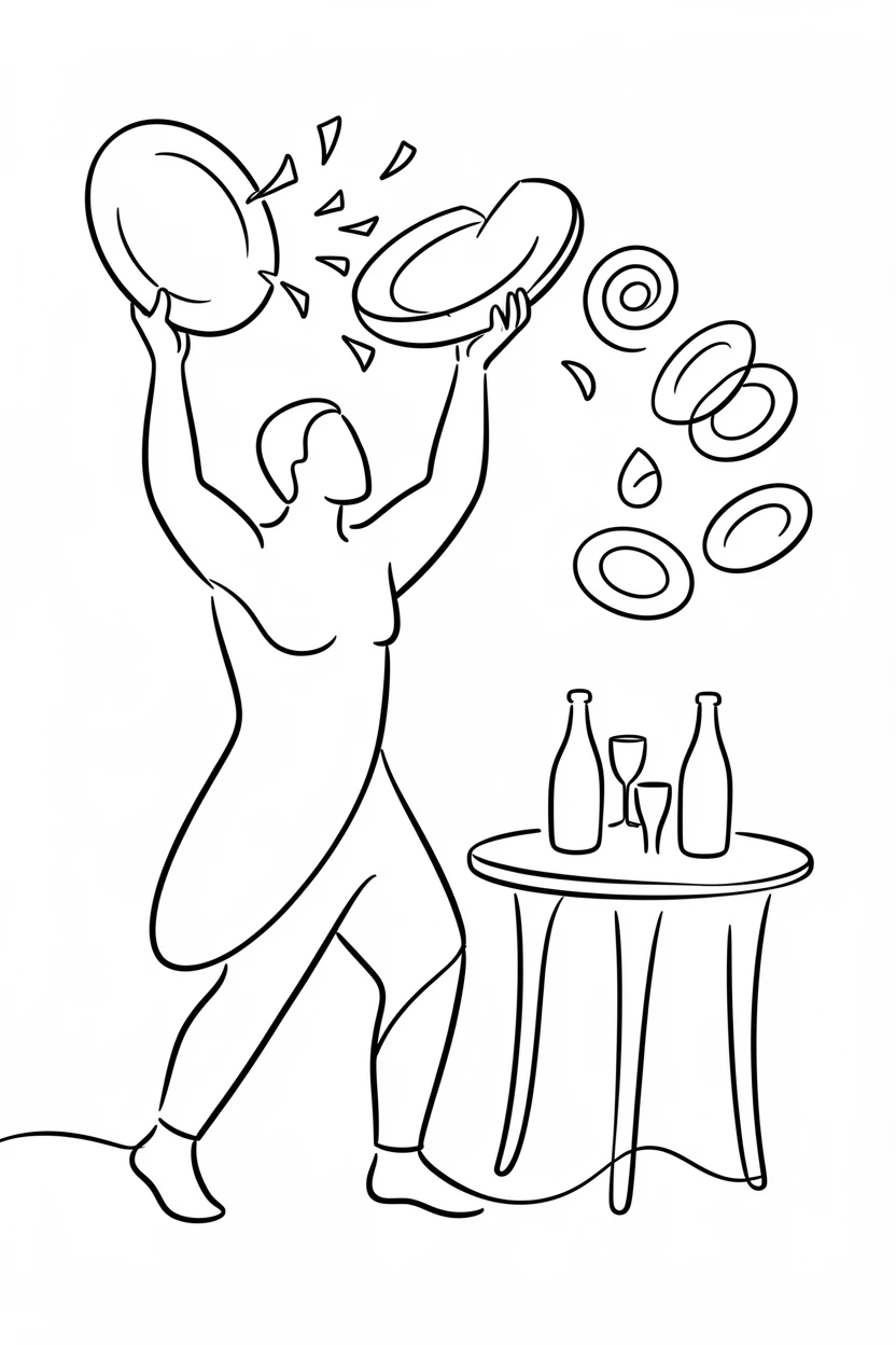A traditional Greek plate-smashing celebration at a lively taverna