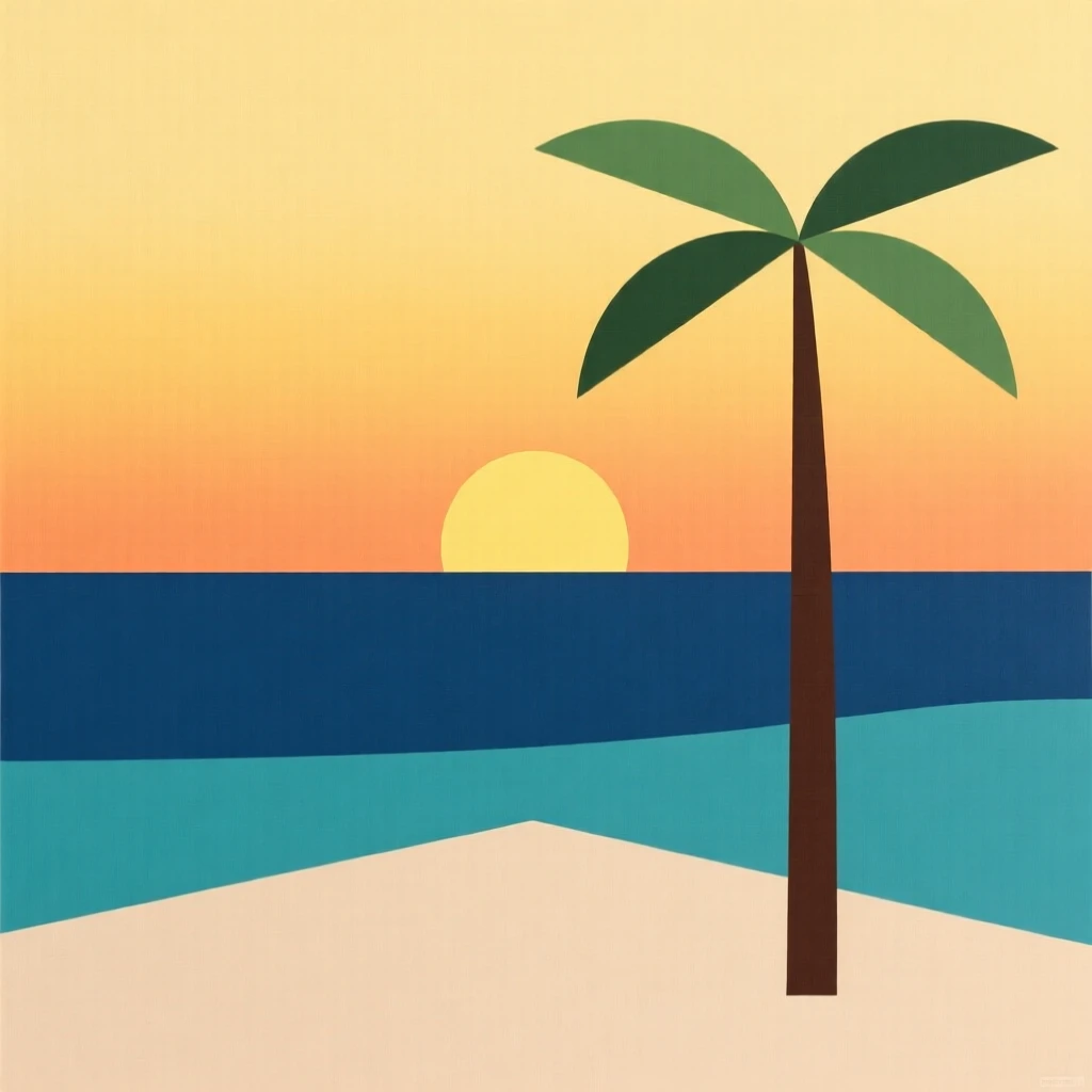 A beach at golden hour on a warm summer evening