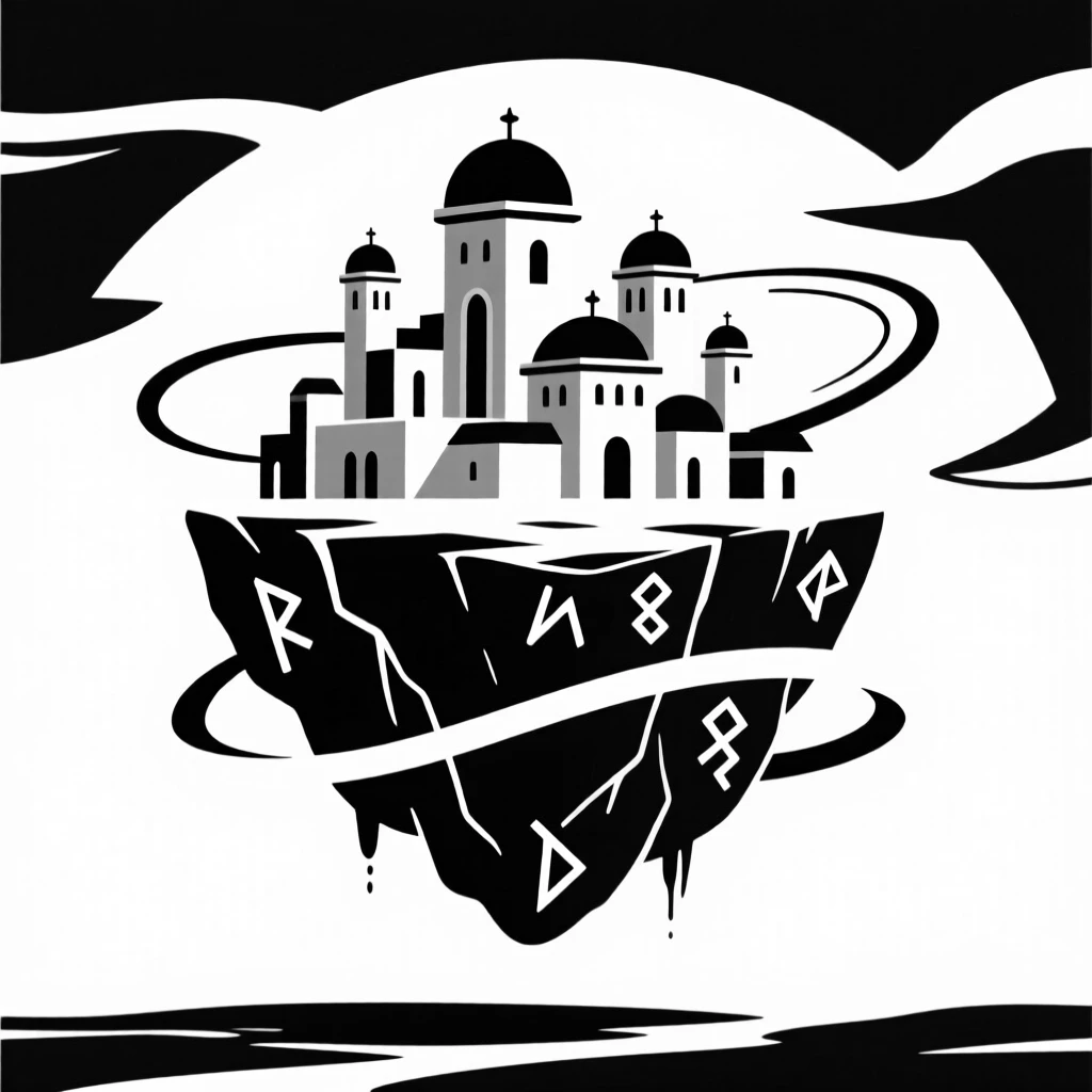 A floating city held aloft by ancient magic.
