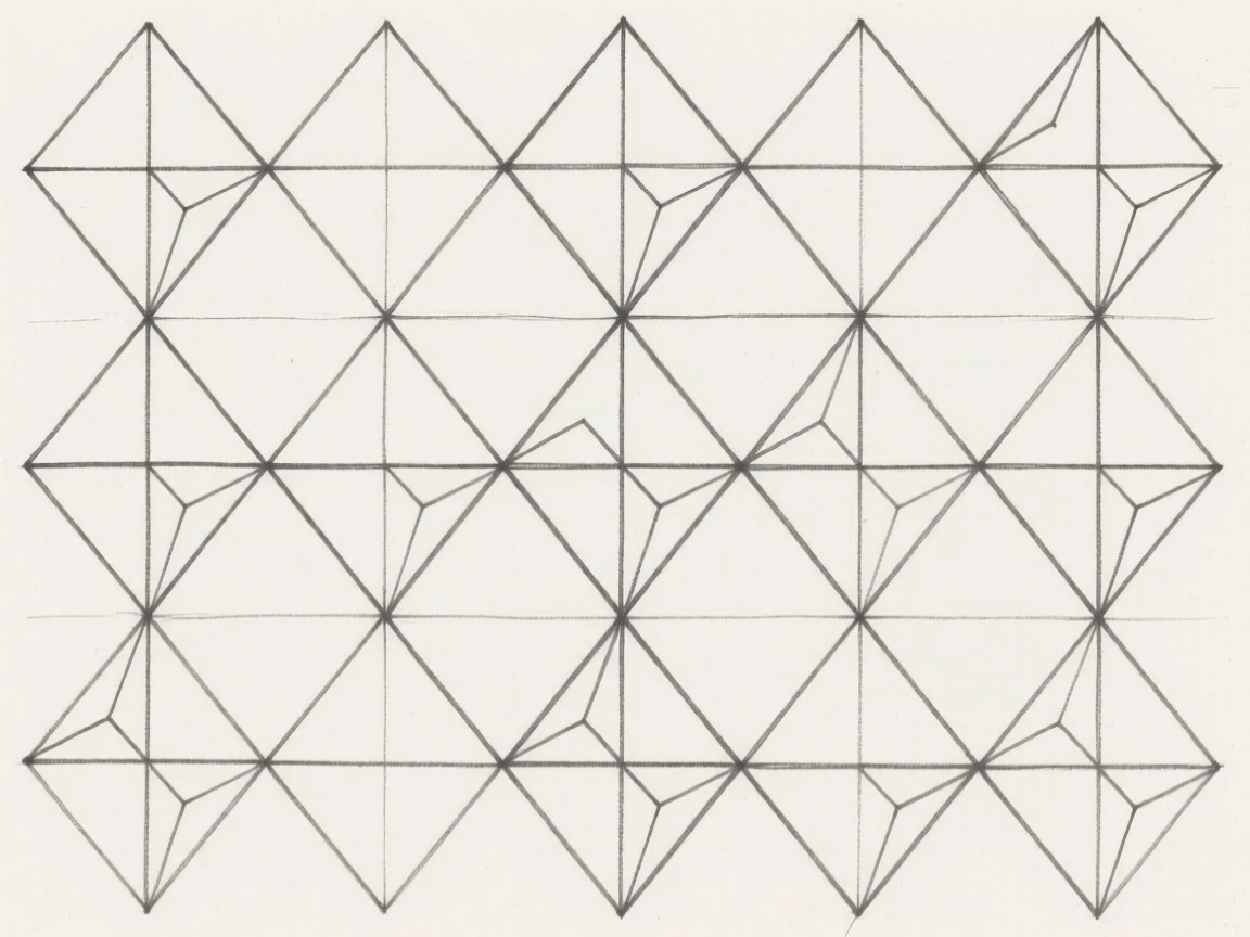 A tessellated pattern of diamond shapes