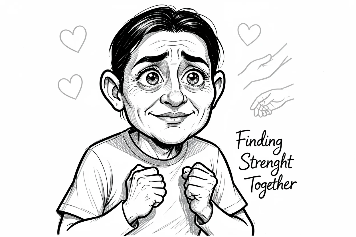 [Inspirational & Emotional Scenes] Touching, uplifting scene of a grateful community volunteer finding strength in a moment of doubt, evoking deep emotion