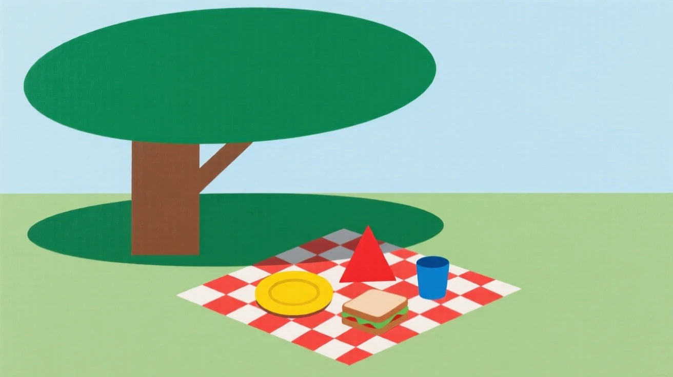 A summer picnic under a shady tree