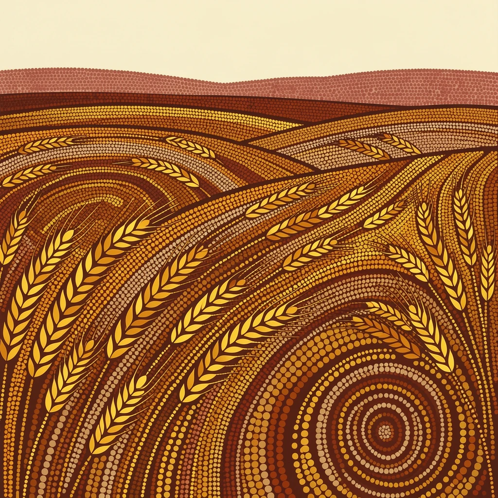 Golden wheat fields stretching to the horizon