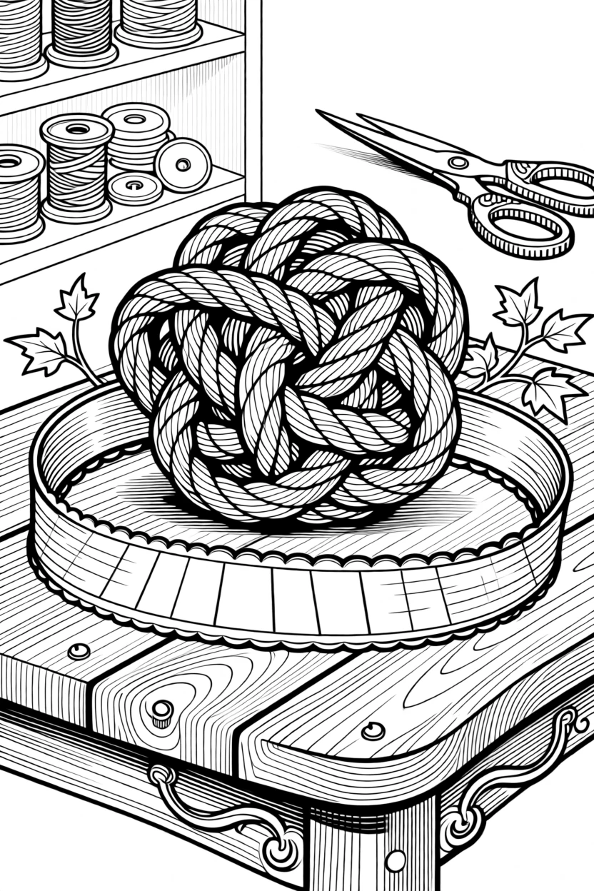 A tangled knot of string slowly unraveling into a smooth ribbon.