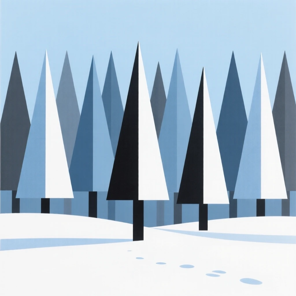 A winter forest blanketed in fresh snow