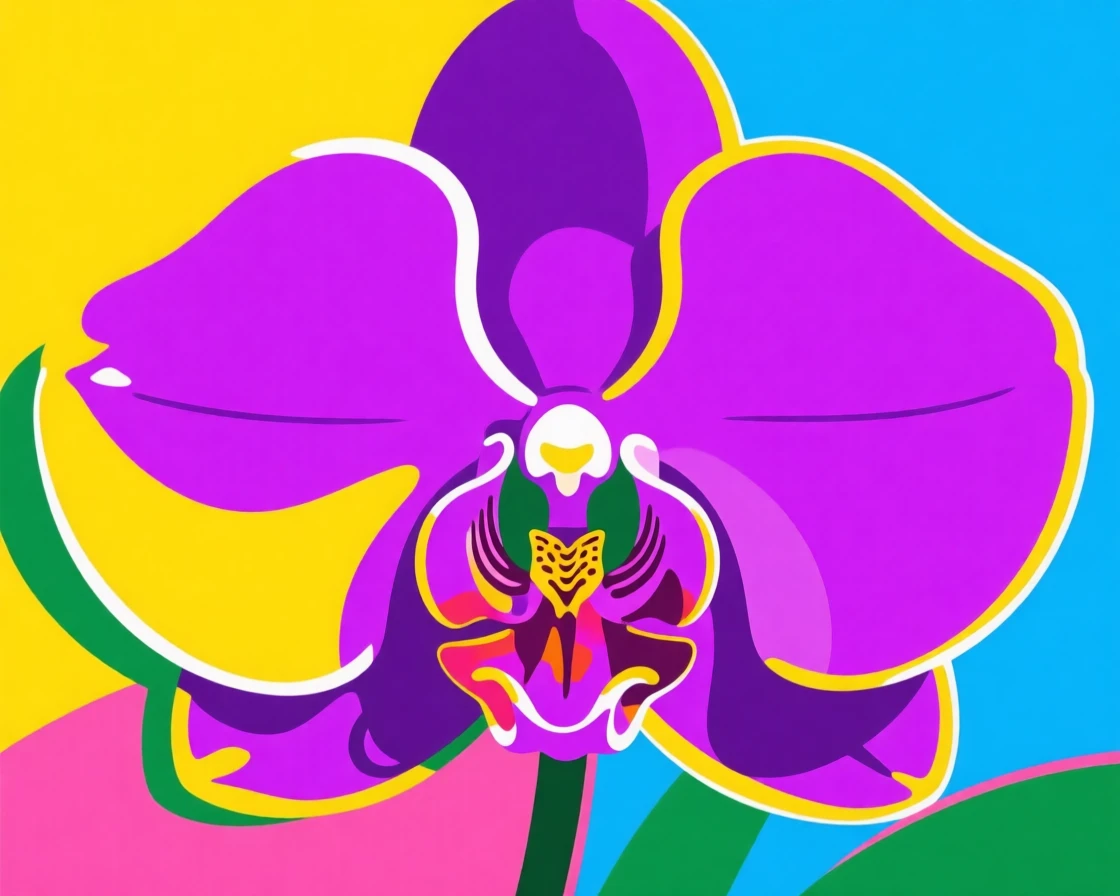 Orchid blossom with delicate purple petals