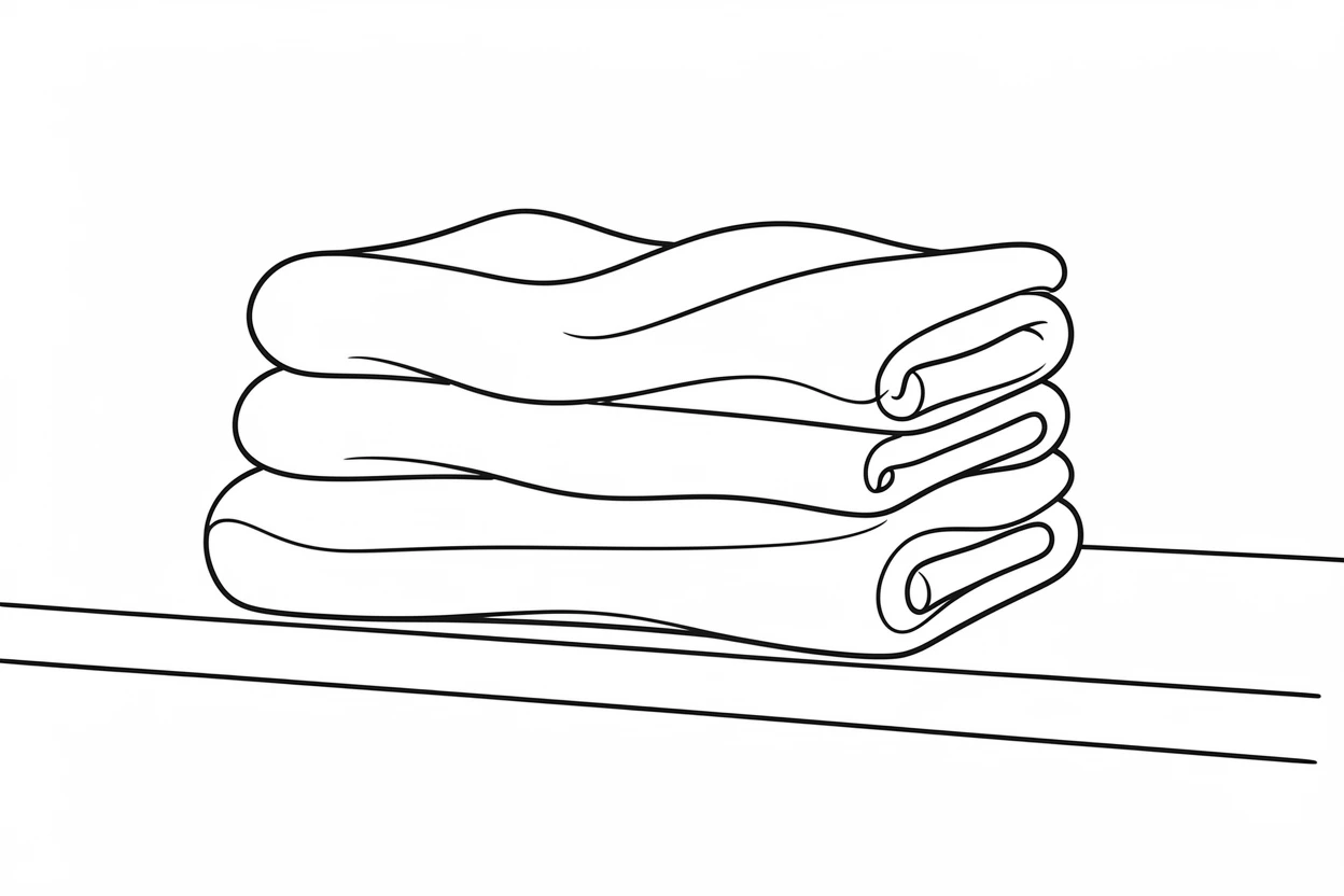 A stack of colorful silk scarves folded neatly on a shelf
