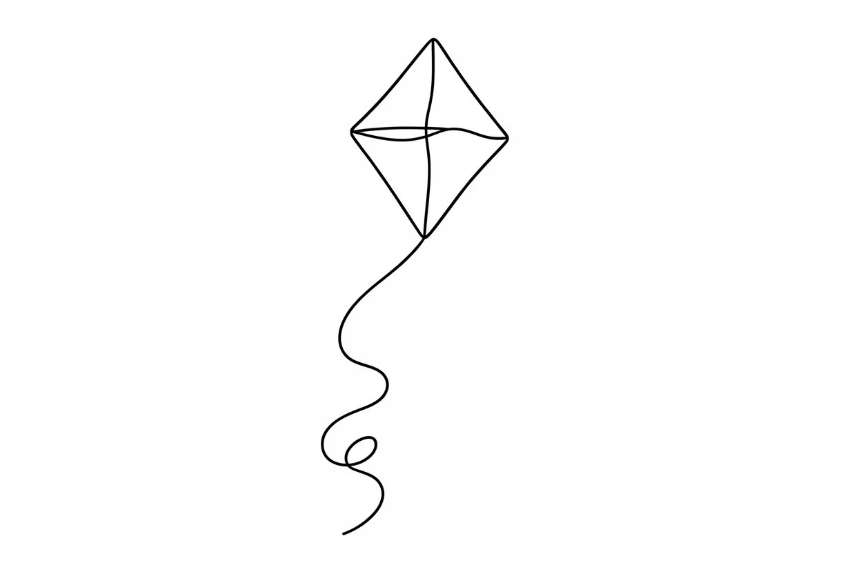 A single kite caught high in a clear sky, representing aspiration