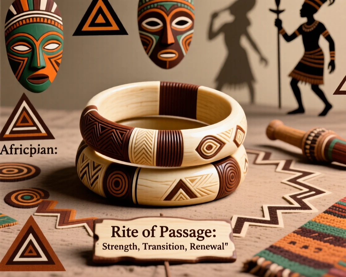 A set of ivory bangles used during a rite-of-passage ritual.