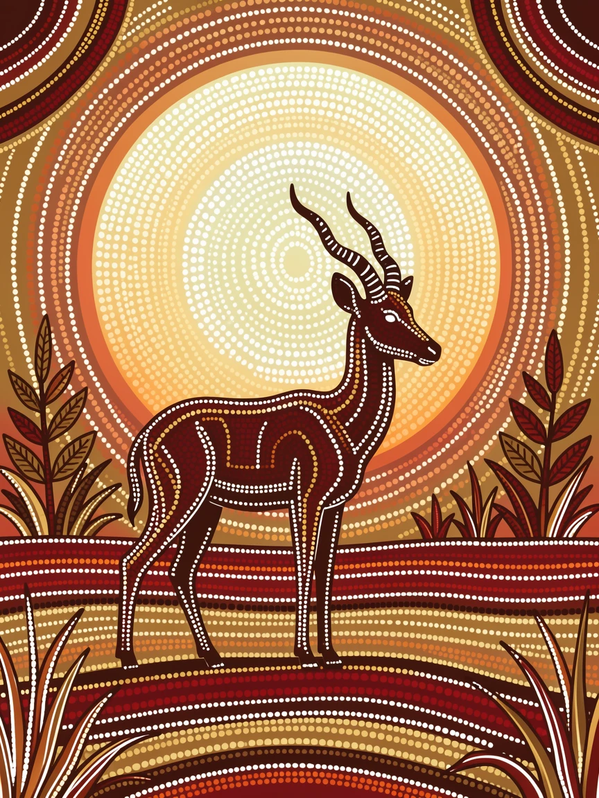 A kudu silhouetted against the rising moon