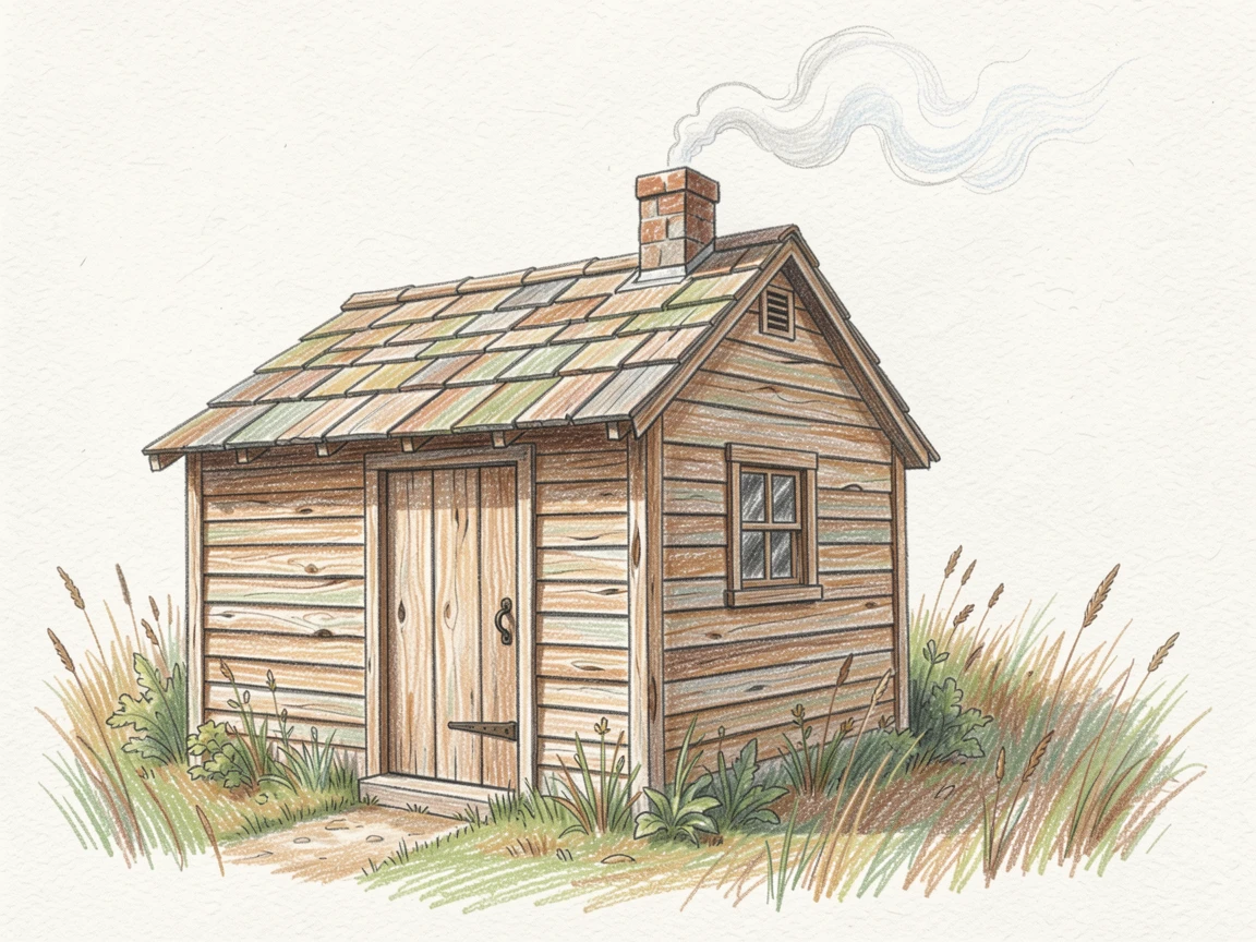A rustic countryside smokehouse with curls of fragrant smoke, captured in a quiet, intimate moment full of atmosphere, perfect for anyone drawn to gentle, heartfelt imagery.
