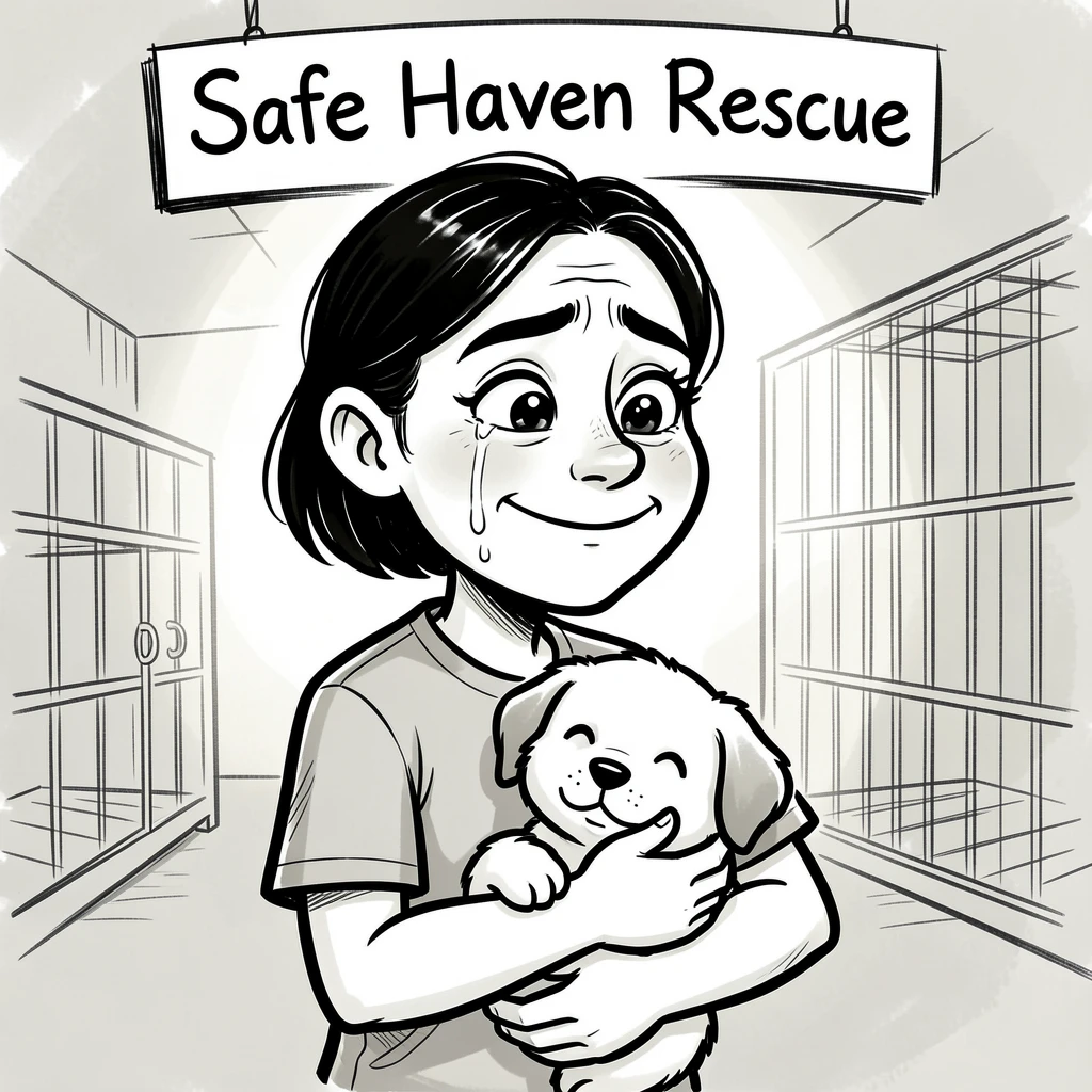 [Inspirational & Emotional Scenes] Touching, uplifting scene of a grateful rescued animal caretaker finding strength in a moment of doubt, evoking deep emotion