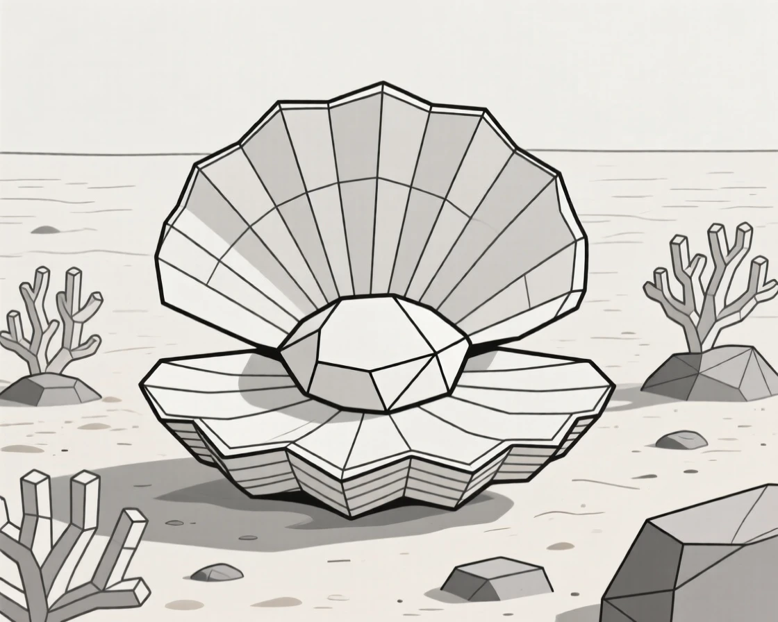A giant clam resting on a coral seabed