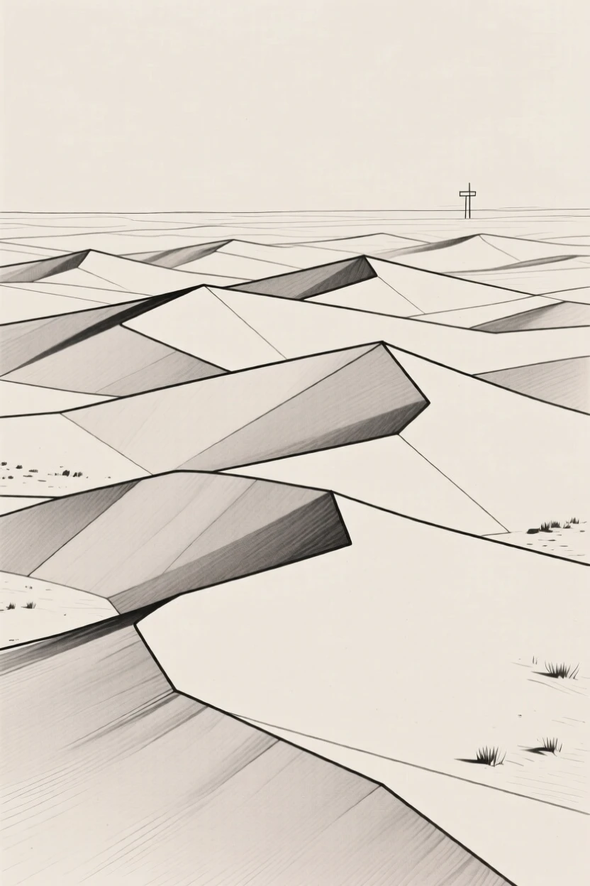A vast desert with rolling sand dunes