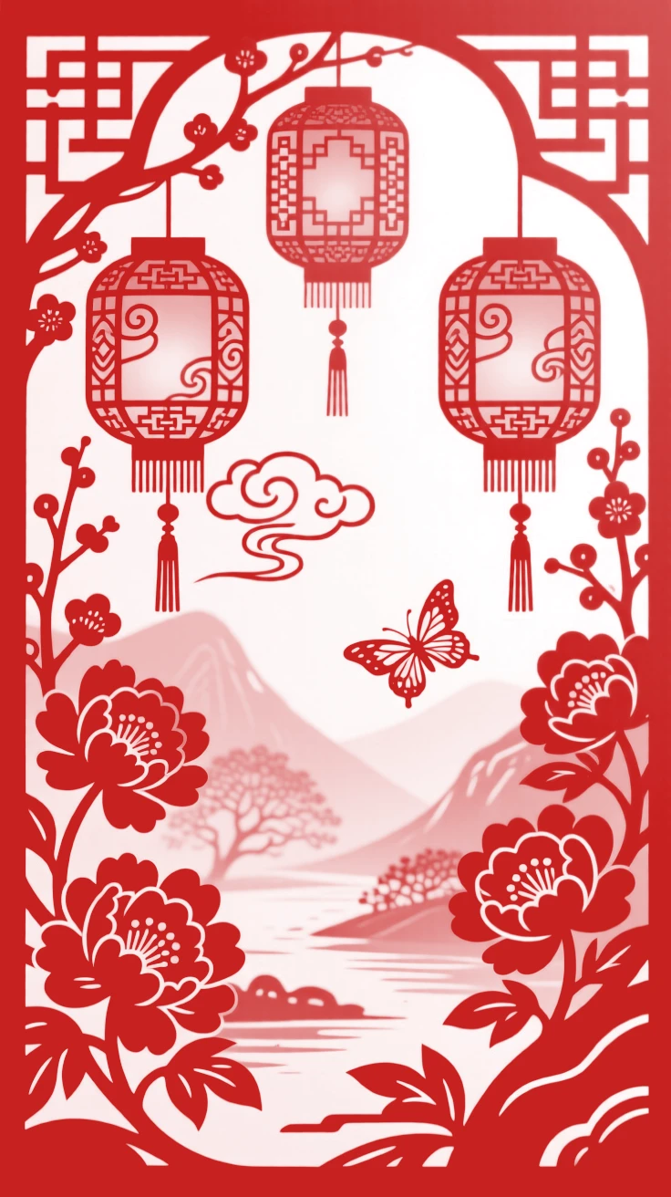 A garden of glowing lanterns, cradled within a valley of luminous flowers, radiating an otherworldly calm.