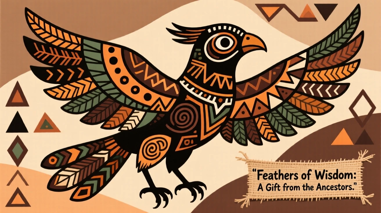 A mythical bird whose feathers are said to grant wisdom.