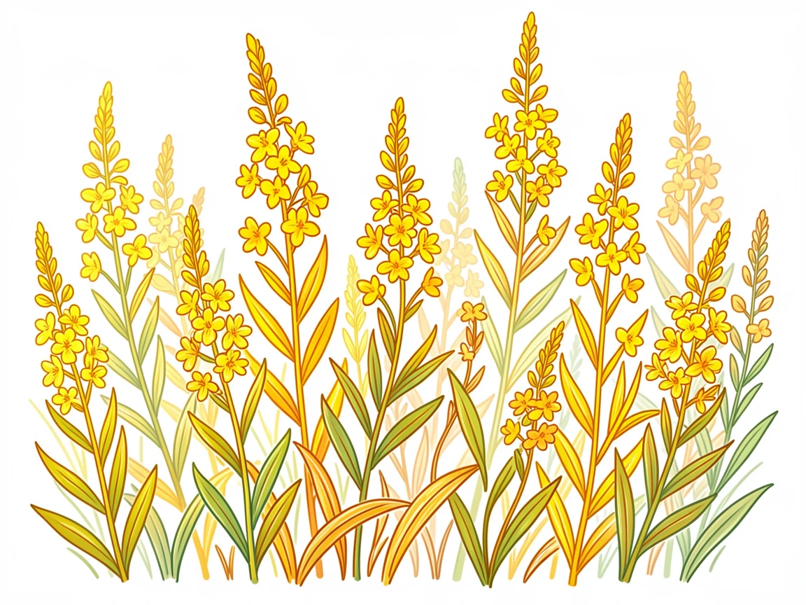 A field of wild goldenrod glowing bright yellow in late summer light.