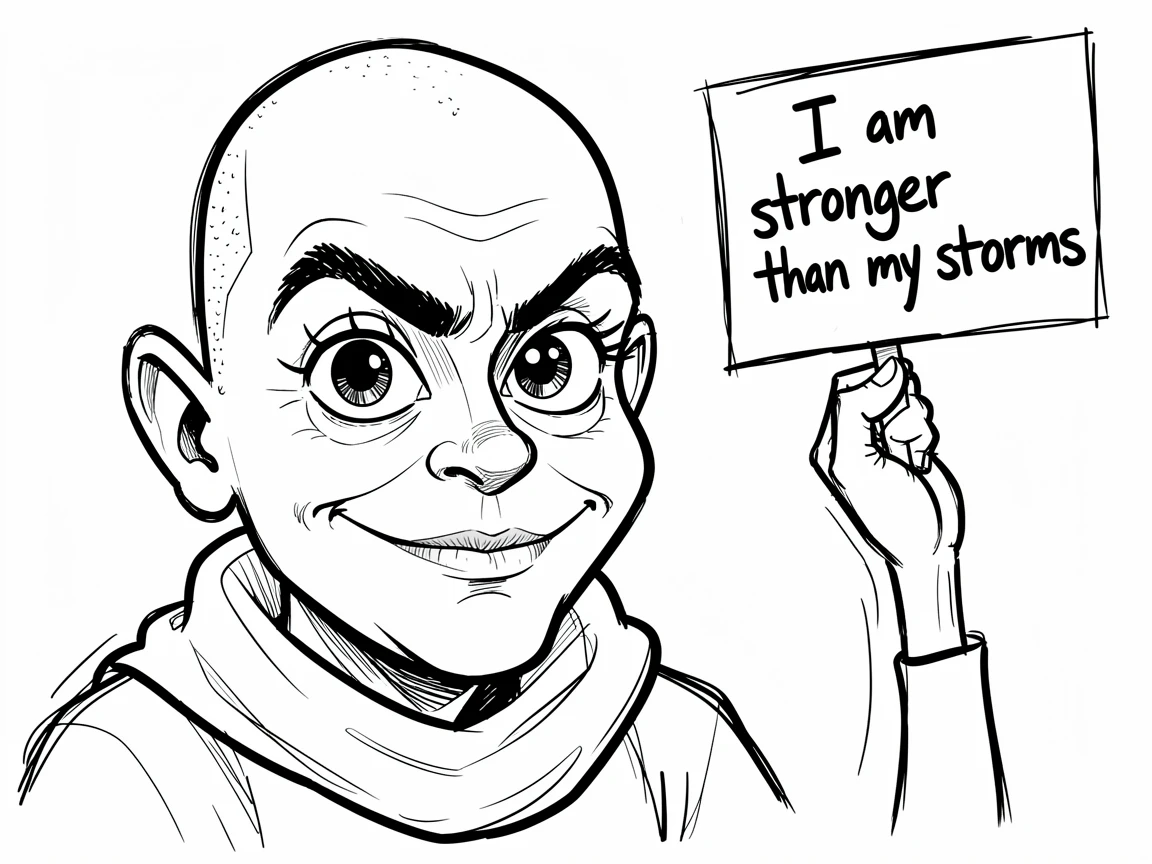 [Inspirational & Emotional Scenes] Touching, uplifting scene of a resilient cancer survivor finding strength in a moment of doubt, evoking deep emotion