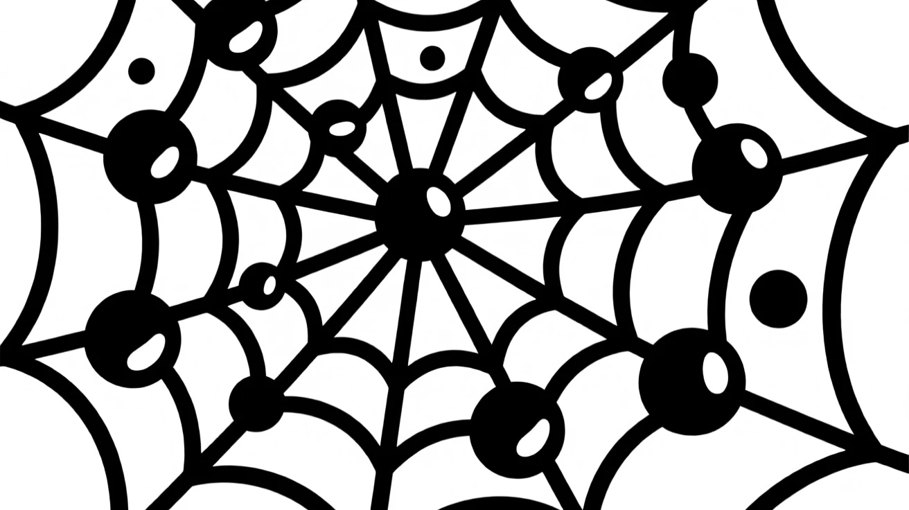 Morning dew glistening on a spiderweb.