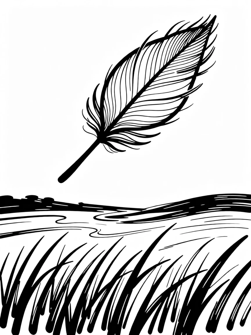 A single dandelion seed catching the wind above an open golden field.