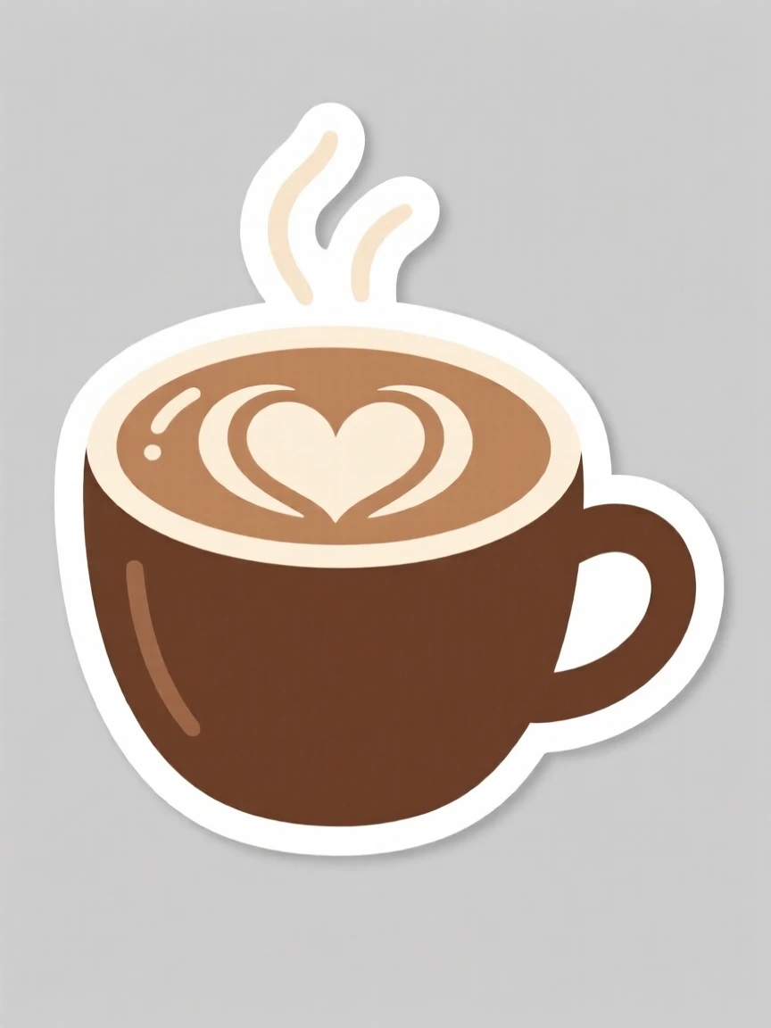 An effortlessly charming cup of coffee with a heart drawn in the foam, radiating pure comfort and joy, the kind of wholesome scene that brightens a day.