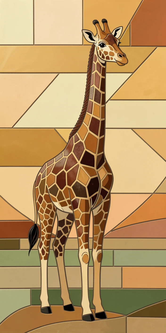 A giraffe standing tall against a golden african sunset, captured in soft natural light with a shallow depth of field.