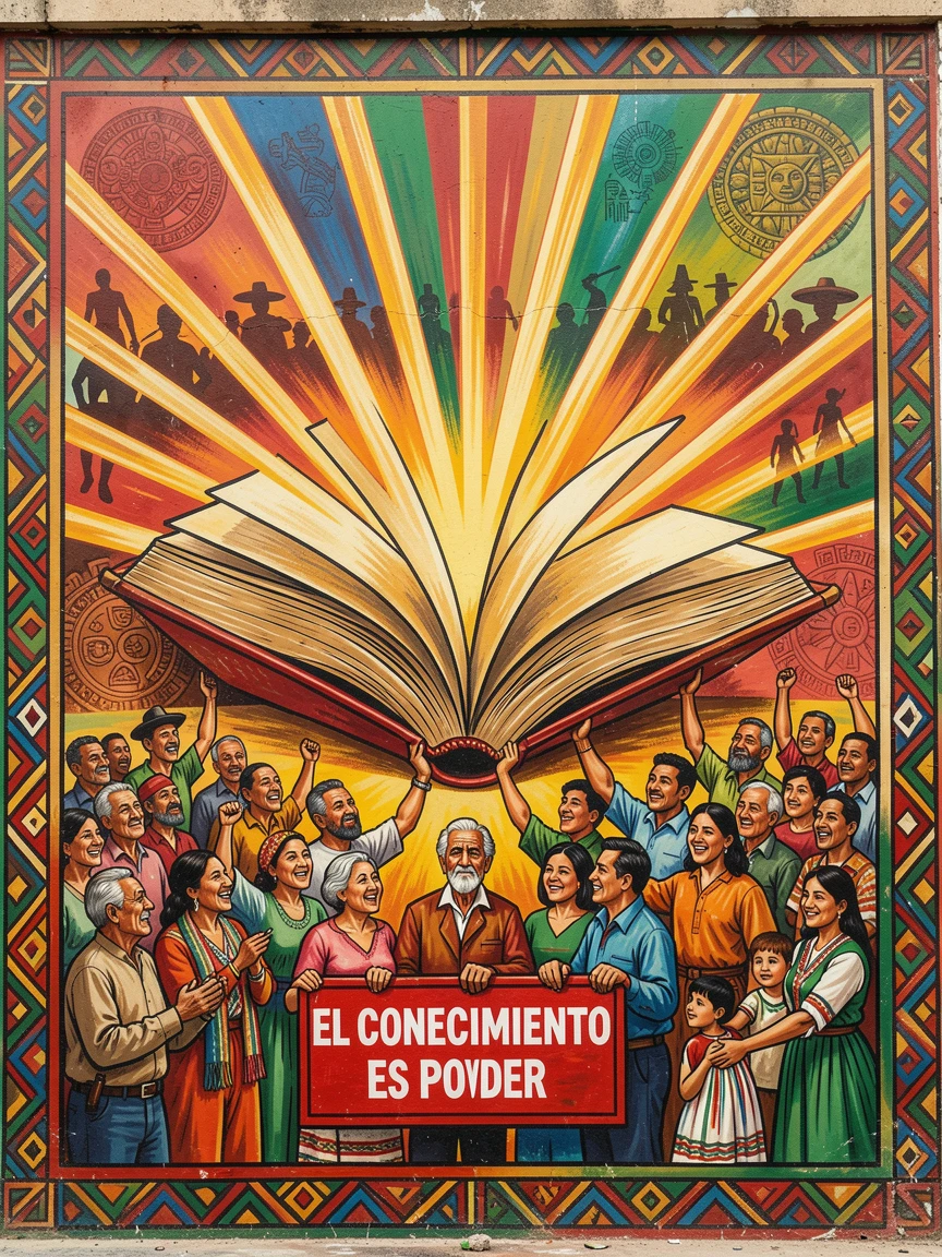 An open book with light streaming from its pages