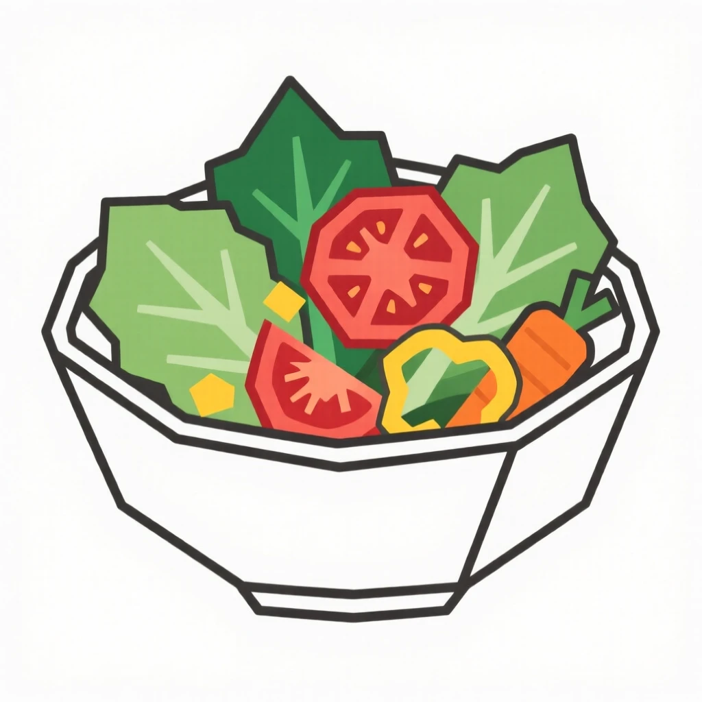 A bowl of fresh salad with colorful vegetables