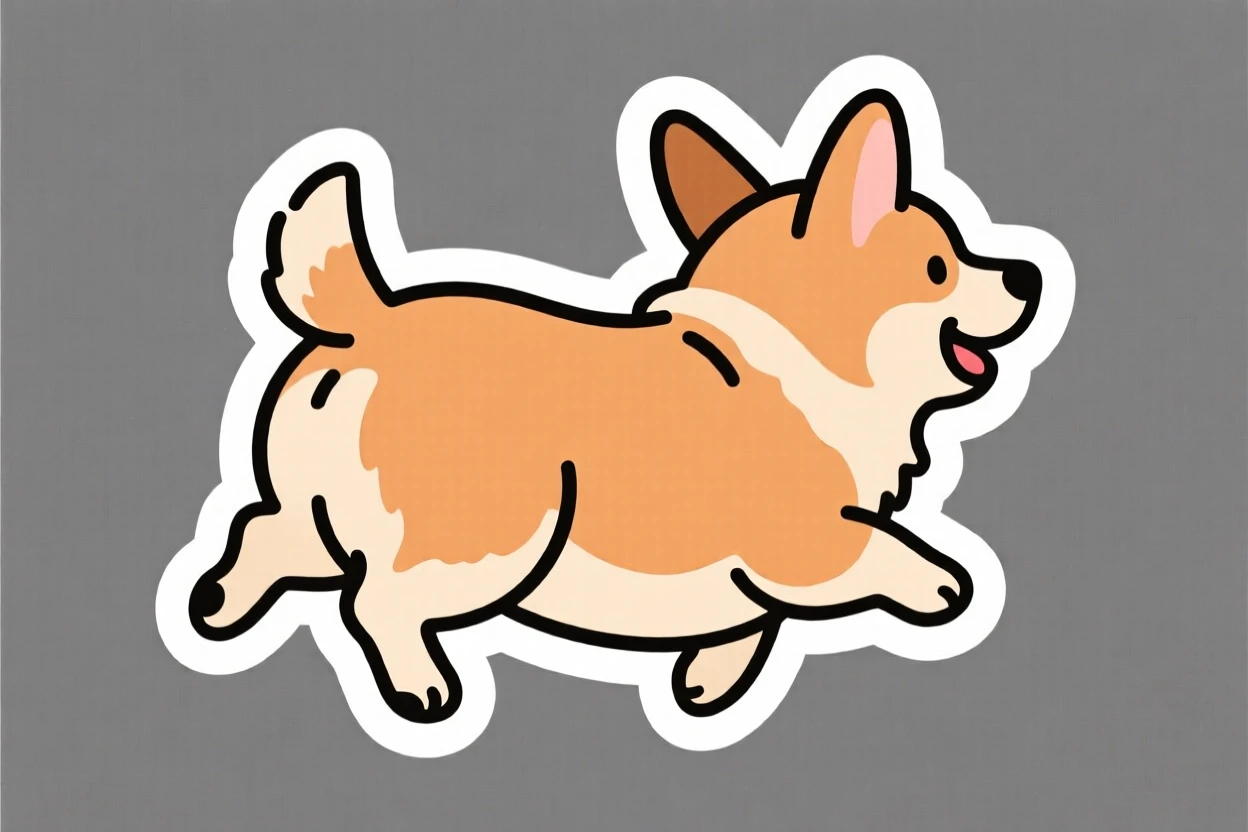 An undeniably heart-melting corgi butt wiggling as it runs away, caught in a perfectly timed adorable pose, the type of feel-good content people love saving.