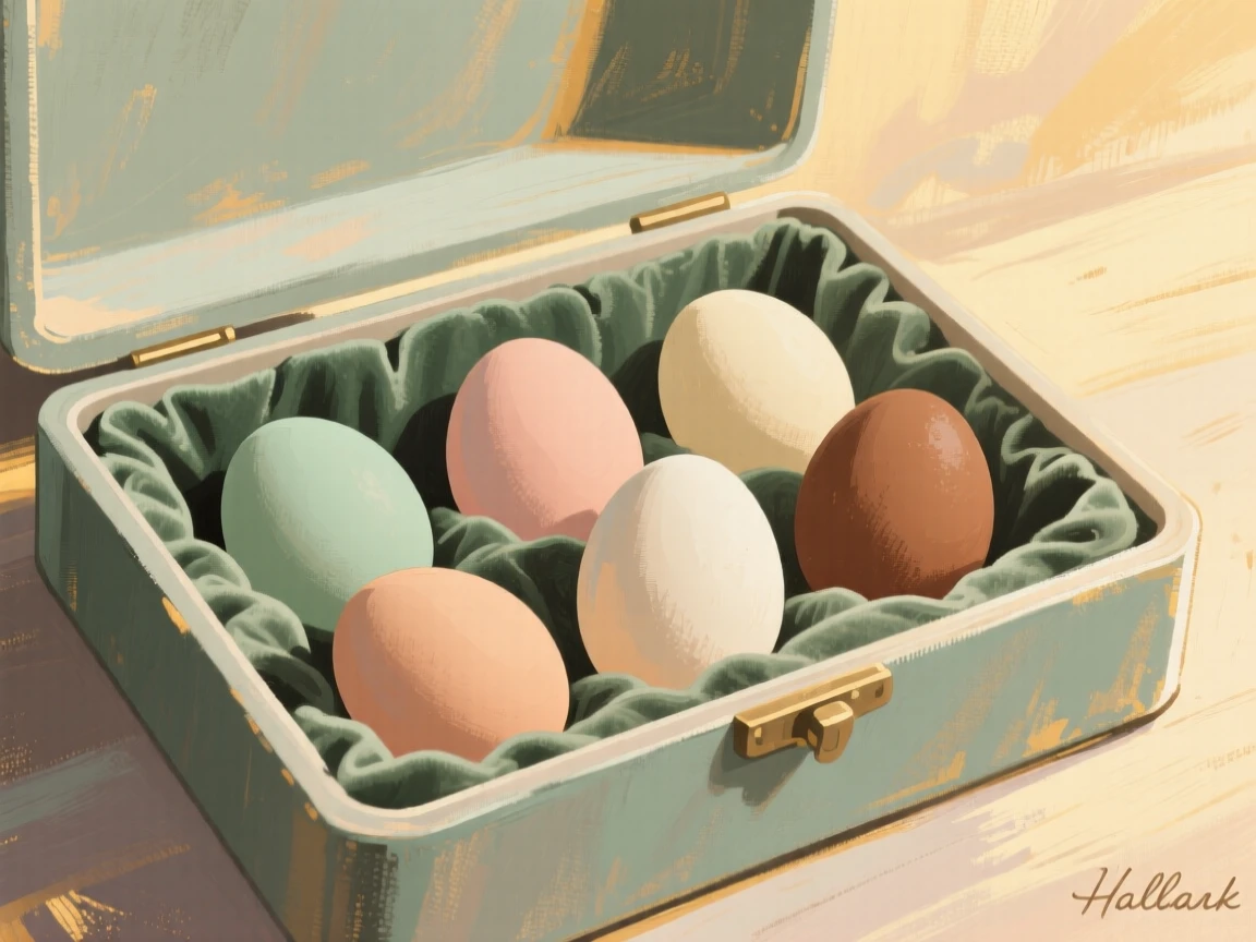 A collection of bird eggs nestled in a velvet-lined display case