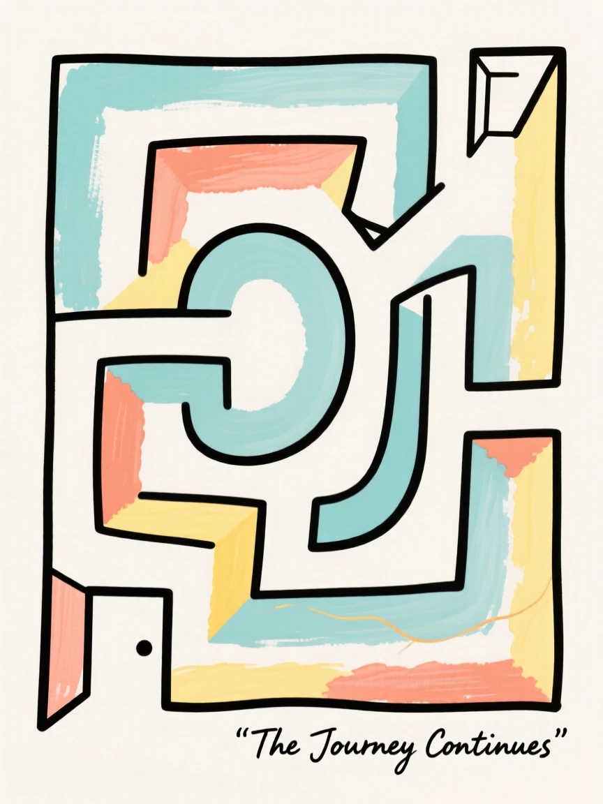 A maze representing life's journey