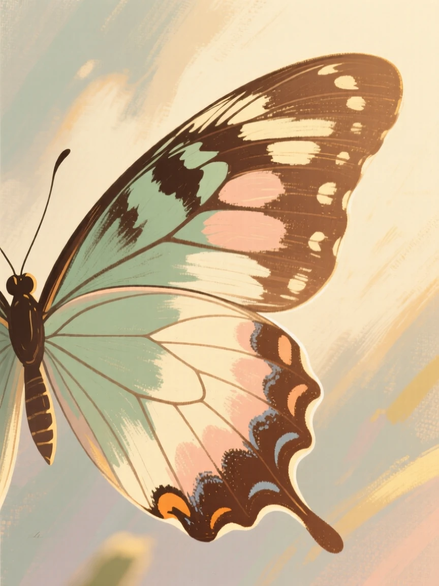 A detailed study of a butterfly's wing patterns and colors